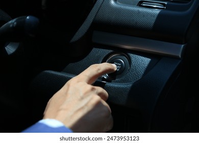 Push Start button that works with Smart Key to unlock or start the engine. - Powered by Shutterstock