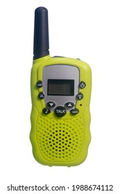 Push To Talk Walkie Talkie Isolated On A White Background.