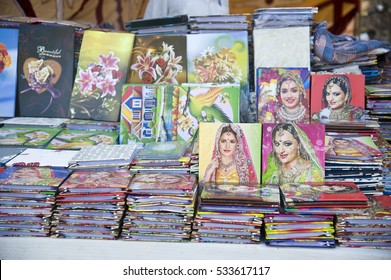 Pushkar  / India 22 November 2015 Indian Hindi Film Actress Katrina Kaif, And Sonakshi Sinha ,on Photo Album Cover At Pushkar Market In Camel Fair   Rajasthan India 