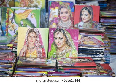 Pushkar  / India 22 November 2015 Indian Hindi Film Actress Katrina Kaif, And Sonakshi Sinha ,on Photo Album Cover At Pushkar Market In Camel Fair   Rajasthan India 