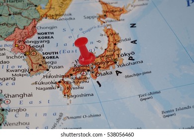 Pushpin Marking Osaka Japan Map Stock Photo 538056460 | Shutterstock