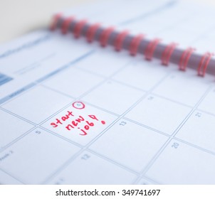 Put Into Calendar A Reminder To Start New Job