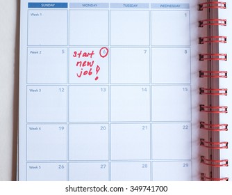 Put Into Calendar A Reminder To Start New Job