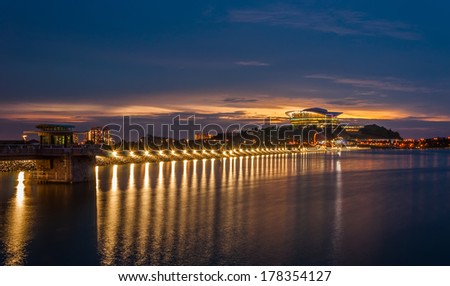 Putrajaya Dam Sunset and Blue Hour