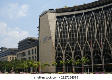 "Putrajaya, Malaysia- Circa February, 2022: A picture part of Malaysia Ministry of Finance building district. The function ministry is to lead a strategic authority enabling financial and economic ."