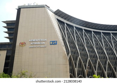 "Putrajaya, Malaysia- Circa February, 2022: A picture part of Malaysia Ministry of Finance building. The function ministry is to lead a strategic authority enabling financial and economic outcomes."