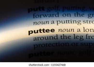 Puttee Word In A Dictionary. Puttee Concept.