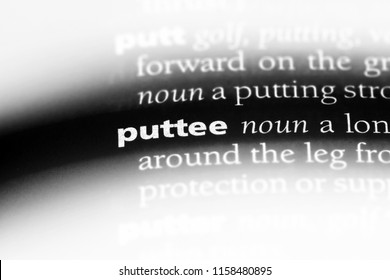 Puttee Word In A Dictionary. Puttee Concept.