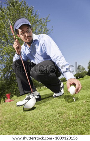 Similar – Image, Stock Photo tee Golf Sports Wood Iron