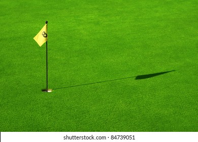 Putting Green With Flag