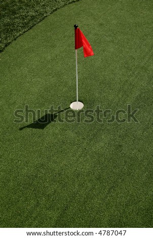 Putting Green with Flag