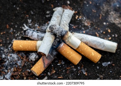 Putting Out Cigarette Cigarette Butt Stock Photo 2207309795 