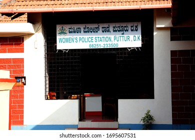 Puttur, Karnataka / India -Jan  18 2020: Woman's Police Station 