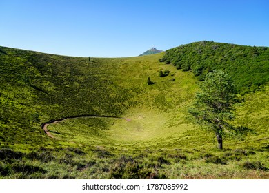 Puy De Dôme Volcano From Puy Pariou In Auvergne In French Auvergne