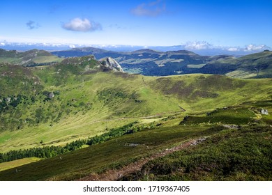 Puy Mary and Chain of volcanoes of Auvergne in Cantal, France - Shutterstock ID 1719367405