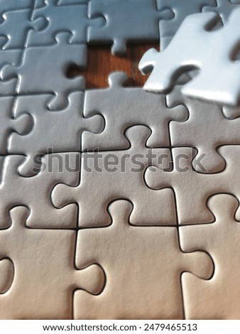 Puzzle background with one piece missing