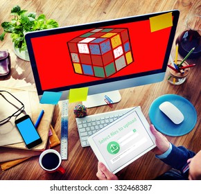Puzzle Cube Game Cube Shape Intelligence Concept