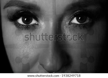 Similar – Image, Stock Photo breath Feminine Woman