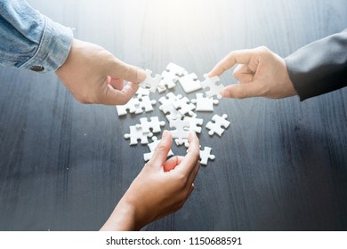 The puzzle leads to the path of success. - Shutterstock ID 1150688591