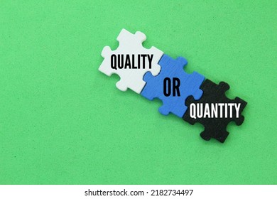 puzzle with the word Quality Or Quantity  the concept of quality  INDUSTRY Concept - Shutterstock ID 2182734497