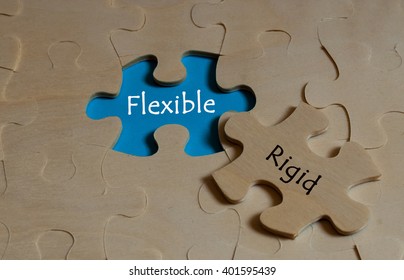 Puzzles With Word Flexible And Rigid