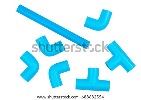 pvc pipe connection isolated on white background