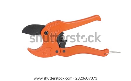 PVC pipe cutter isolated on white ,clipping path.