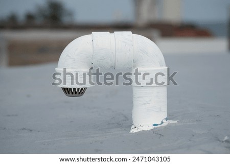 PVC pipe end for rooftop ventilation system