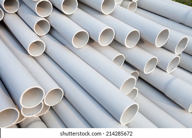 PVC Pipes, Close-up.