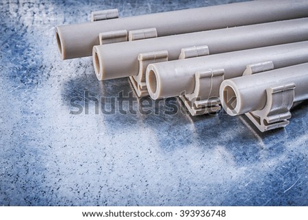 Similar – Image, Stock Photo metal plumber clamp in color background