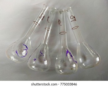 Pycnometers for determining the density of substances.