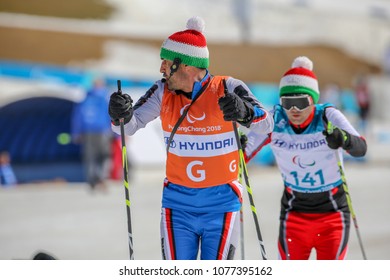 Pyeongchang 2018 March 14th Biathlon Center - In Cross-Country Skiing - Visually Impaired Athletes