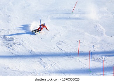 PyeongChang , South Korea / 
February 22 2018 / Men's Slalom Alpine Sking, 2018 Winter Olympics