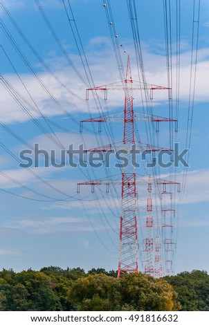 Similar – Foto Bild Hochspannungs-Strommast Strommast