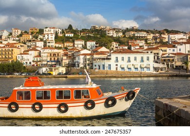 PYLOS, GREECE - OCT 6, 2014: One Of The Streets Of Pylos Island. Modern Town Of Pylos, Was Built By The Troops Of General Maison During The Subsequent French Morea Expedition Of 1828-1833.