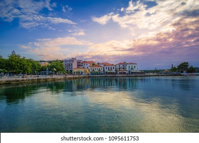 PYLOS, MESSENIA, GREECE - MAY 2018: Scenic view of Pylos town historically also known under its Italian name Navarino. Pylos has a long history and now has become a top tourist destination in Greece.