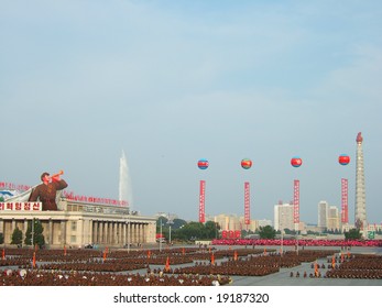 PYONGYANG - SEPTEMBER 5: Military Parade In The Pyongyang Capital Of North Korea, September 5, 2008, North Korea