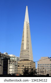 A pyramid  building in san francisco, In the financial district, Usa