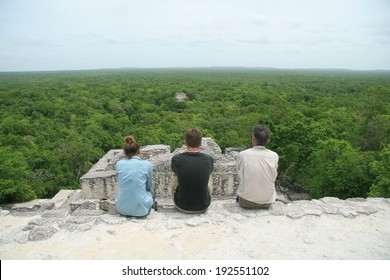 Pyramid At Calakmul, Mexico