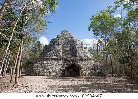 Pyramid in Coba ruins, Quintana Roo, Mexico