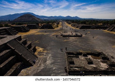 Pyramid Sun Roadway Death Teotihuacan Mexico Stock Photo (Edit Now ...