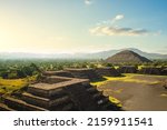 Pyramid of sun in Teotihuacan, UNESCO World Heritage site of mexico