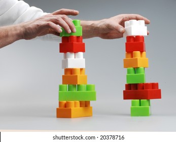 Collapsing Pyramid Blocks Stock Photo 19505458 | Shutterstock