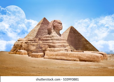 Pyramids Egypt with Great Sphinx