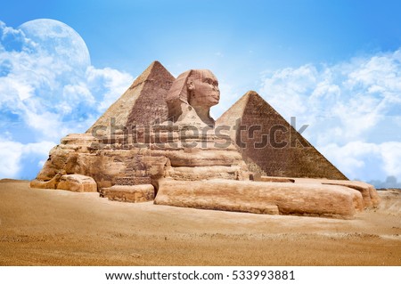 Pyramids Egypt with Great Sphinx
