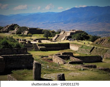 Pyramids In Monte Alban, Mexico