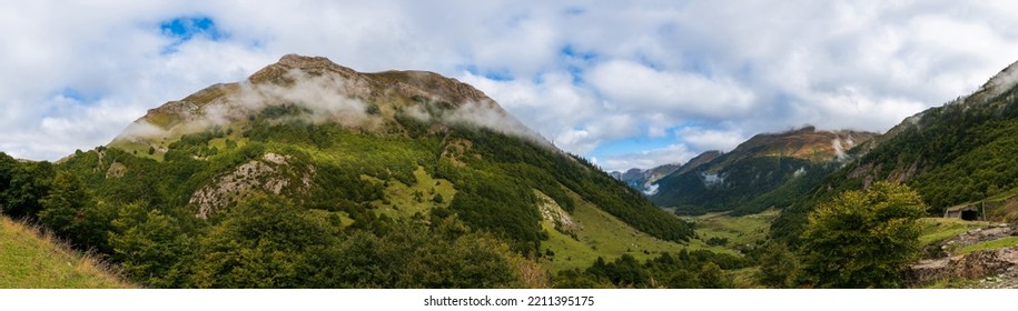 Pyrenean Landscape, In The Ossau Valley, In Béarn, France