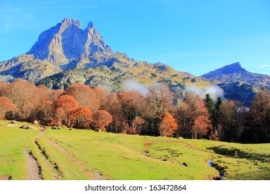 Pyrenees Mountains In Autumn, France, Spain, Nature, Mountains