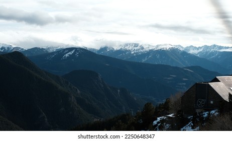 Pyrenees Mountains. Winter landscape in the mountains at the famous ski resort.  - Shutterstock ID 2250648347
