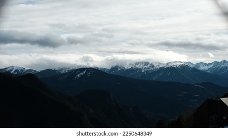 Pyrenees Mountains. Winter landscape in the mountains at the famous ski resort.  - Shutterstock ID 2250648349